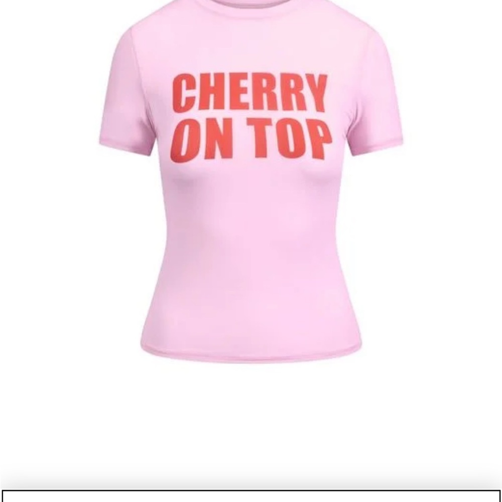 SKIMS Fits Everybody ~ Cherry On Top Tee ~ NWT ~ Sz Med